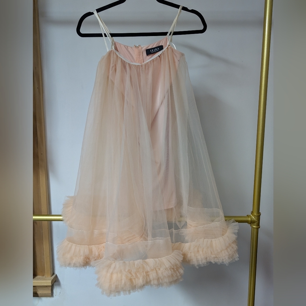 Akira- Sold Out FAIRY LIKE RUFFLED TRIM STRAPLESS DRESS - Picture 8 of 12
